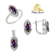 Gümüş zirkon taşlı set